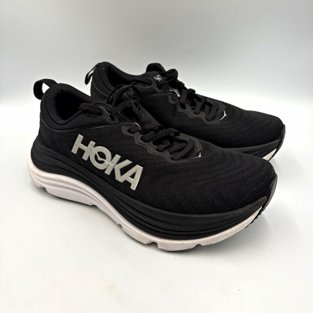 Hoka One One HOKA Gaviota 5 Black White Low Top Mesh Women 8B 1134235-BWHT